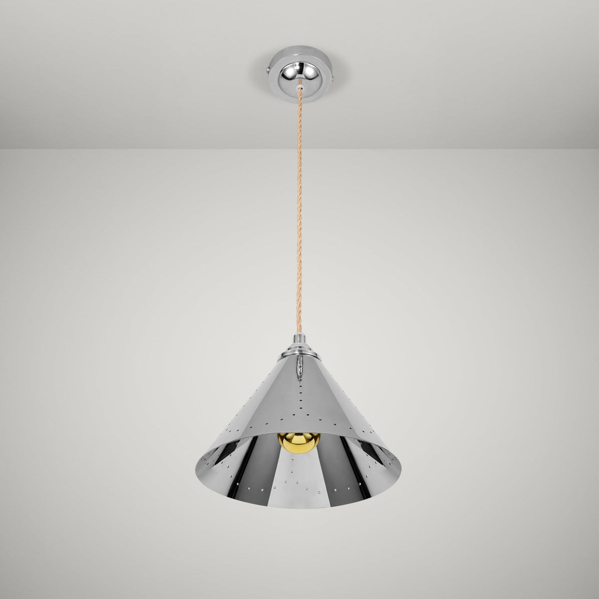 Plank Hardware VESPER Conical Pendant Light - Polished Chrome