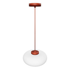 Plank Hardware MARIN Glass Pendant Light   Rust Red